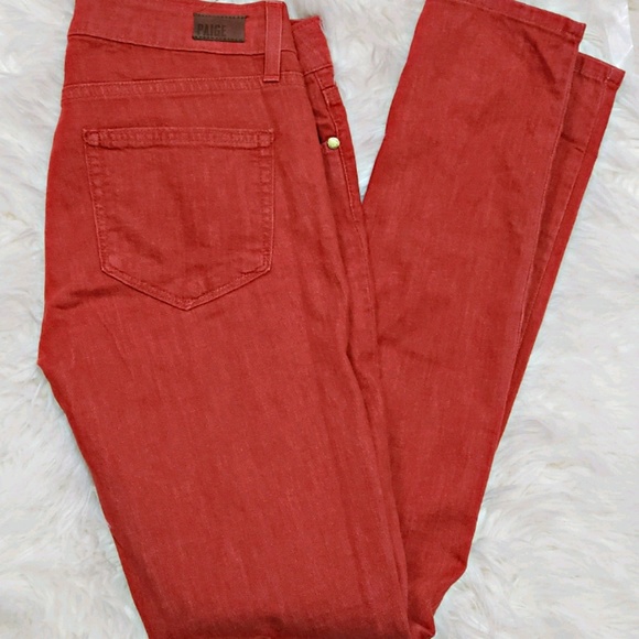 PAIGE Verdugo ultra skinny vintage red 27 nwot - Picture 3 of 8